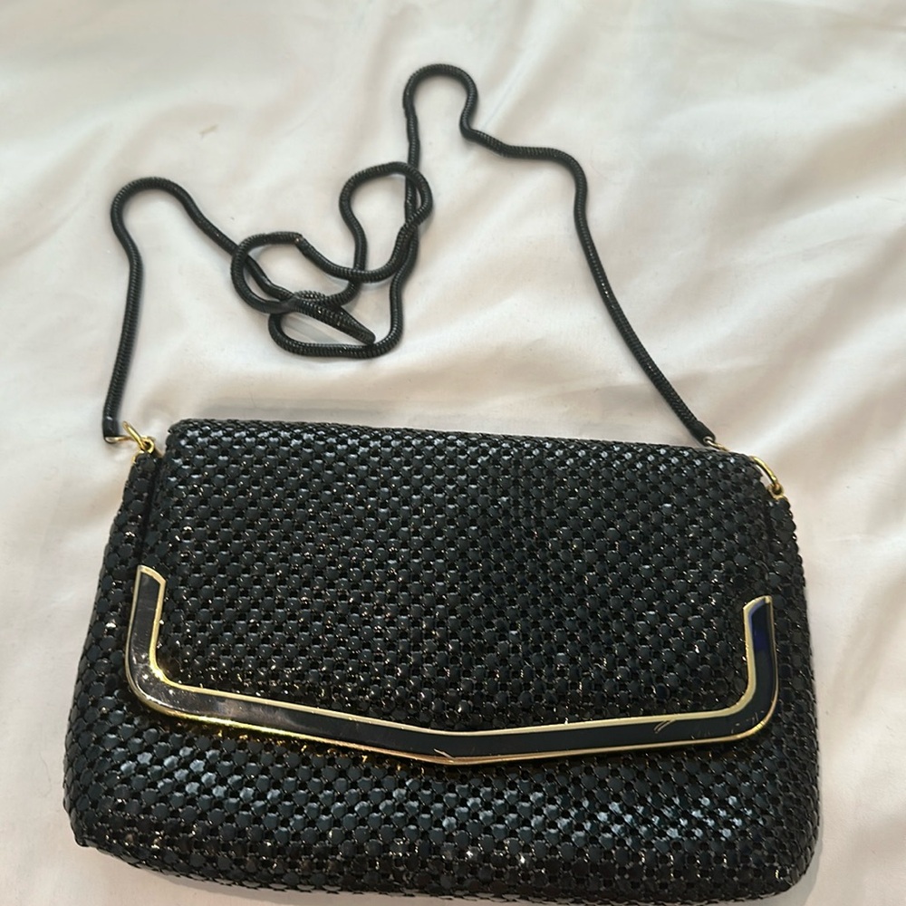 Pelle Italia Black sequin clutch Bag